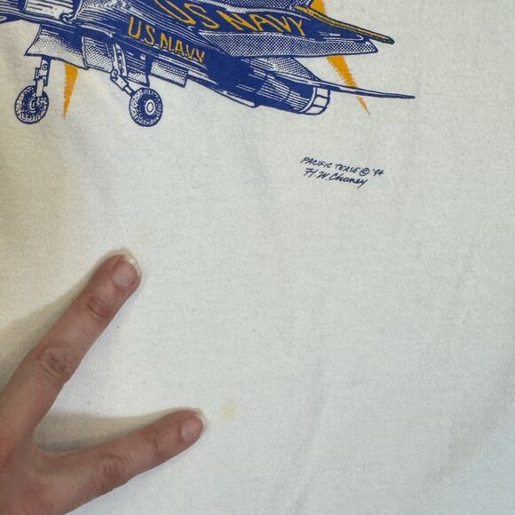 Vintage 1994 Blue Angels T-Shirt – Men’s Large US Navy Single Stitch Made In USA - Picture 5 of 9